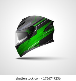 Sport helmet wrap decal and vinyl sticker design.
