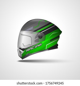 Sport helmet wrap decal and vinyl sticker design.