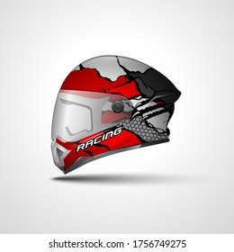 Sport helmet wrap decal and vinyl sticker design.