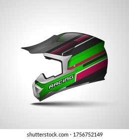 Sport helmet wrap decal and vinyl sticker design.