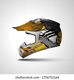 Sport helmet wrap decal and vinyl sticker design.
