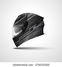 Sport helmet wrap decal and vinyl sticker design.