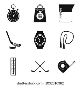 Sport hobby icons set. Simple set of 9 sport hobby vector icons for web isolated on white background