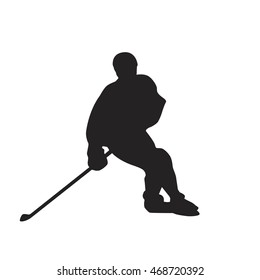 Hockey Player Silhouette Stock Vector (Royalty Free) 252905392 ...