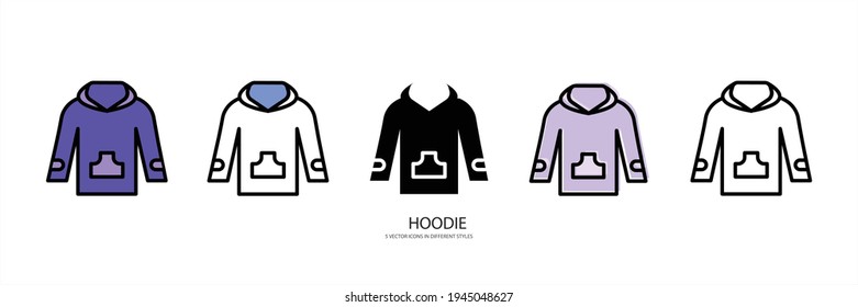 sport hoodie vector type icon