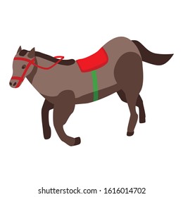 Sport horse icon. Isometric of sport horse vector icon for web design isolated on white background