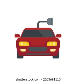 Sport hybrid car icon. Flat illustration of Sport hybrid car vector icon isolated on white background