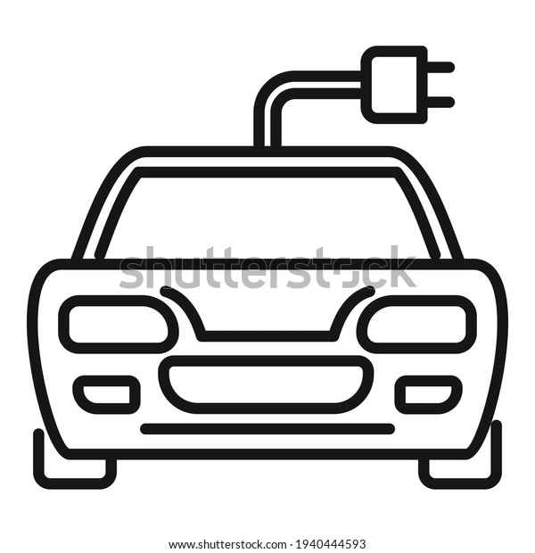 Sport hybrid car\
icon. Outline Sport hybrid car vector icon for web design isolated\
on white background