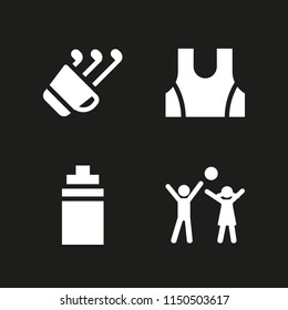 sport icon. 4 sport set with child, sport wear, isotonic and golf vector icons for web and mobile app