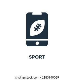 Sport icon. Black filled vector illustration. Sport symbol on white background. Can be used in web and mobile.