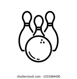 Sport icon ,bowling pin icon vector logo template