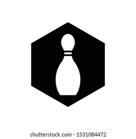 Sport icon ,bowling pin icon vector logo template