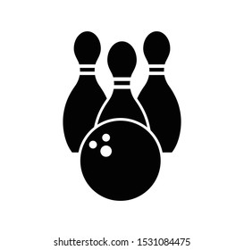 Sport icon ,bowling pin icon vector logo template