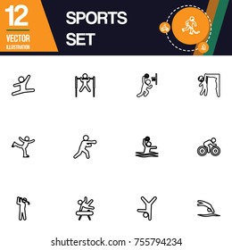 Sport icon collection vector set