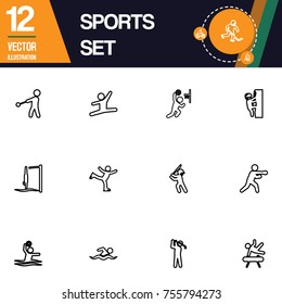 Sport icon collection vector set