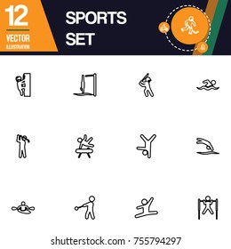 Sport icon collection vector set