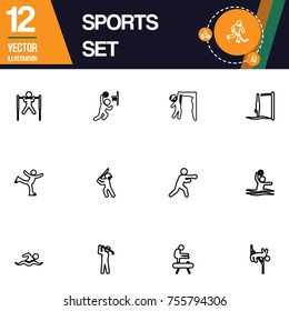Sport icon collection vector set