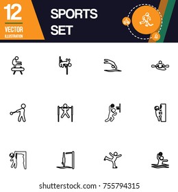 Sport icon collection vector set