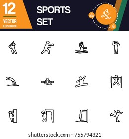 Sport icon collection vector set