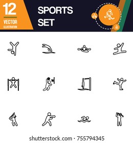 Sport icon collection vector set