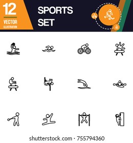 Sport icon collection vector set