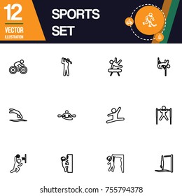 Sport icon collection vector set