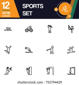 Sport icon collection vector set