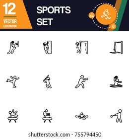Sport icon collection vector set