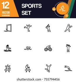 Sport icon collection vector set