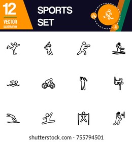 Sport icon collection vector set