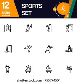 Sport icon collection vector set