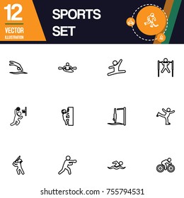Sport icon collection vector set