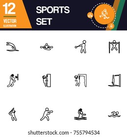 Sport icon collection vector set