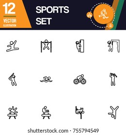Sport icon collection vector set