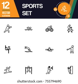 Sport icon collection vector set