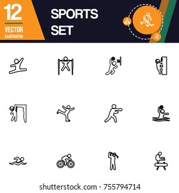 Sport icon collection vector set
