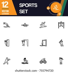 Sport icon collection vector set