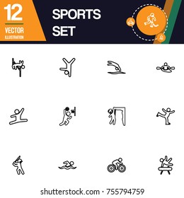 Sport icon collection vector set