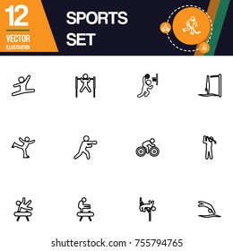 Sport icon collection vector set