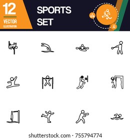 Sport icon collection vector set