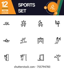 Sport icon collection vector set