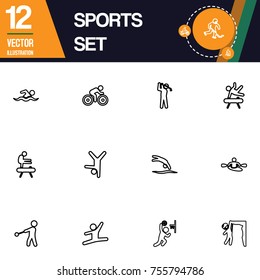 Sport icon collection vector set