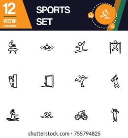 Sport icon collection vector set