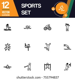 Sport icon collection vector set
