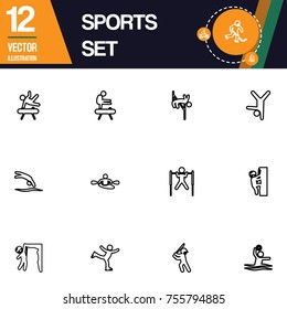 Sport icon collection vector set