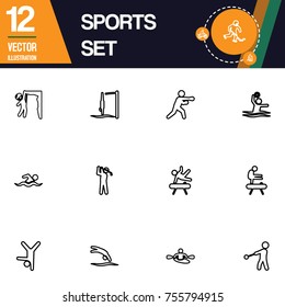 Sport icon collection vector set