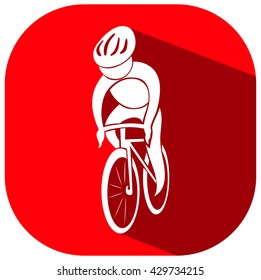 Icono deportivo para ilustración de ciclismo Vector de stock