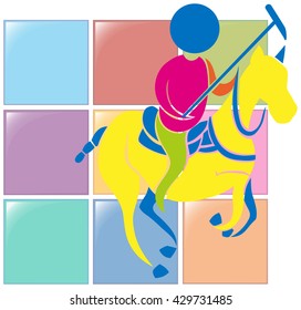 Sport icon design for equestrian  illustration