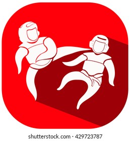 Sport icon design for taekwondo illustration