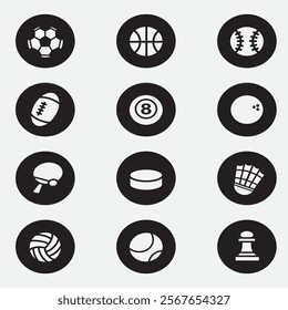 sport icon good for element design, sport equipment, ui design, web design, silhouette design, etc